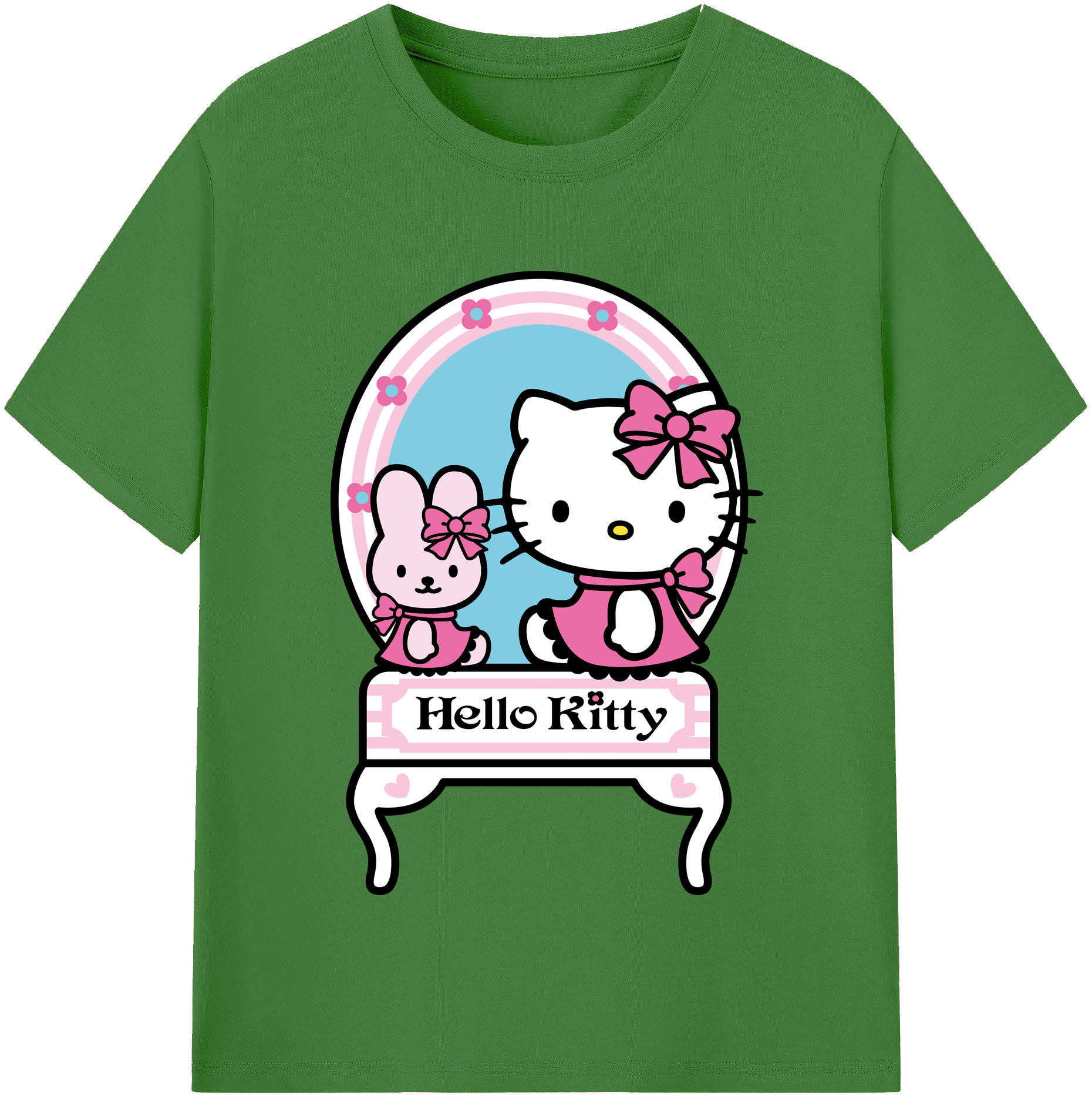 （画像用） Hello Kitty ハローキティ レディースカジュアルプリントTシャツ（綿100％）